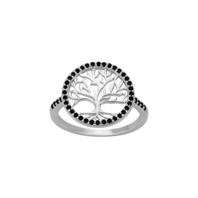 Bague en argent et oxyde de zirconium, taille 56