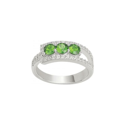 Bague en argent et oxyde de zirconium, taille 54
