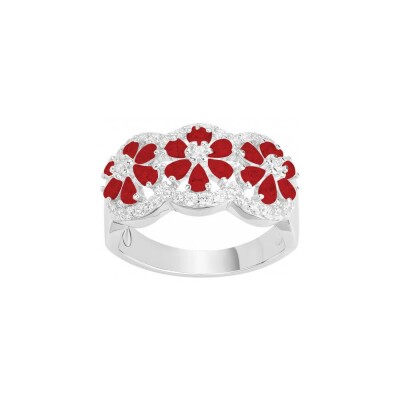 Bague en argent et oxyde de zirconium, taille 56