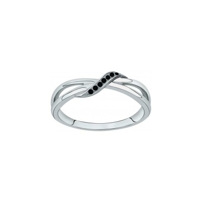 Bague en argent et oxyde de zirconium, taille 56