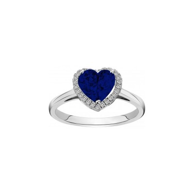Bague en argent et oxyde de zirconium, taille 56