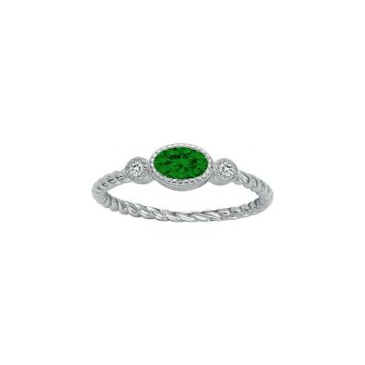 Bague en argent et oxyde de zirconium, taille 54