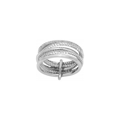 Bague en argent et oxyde de zirconium, taille 56