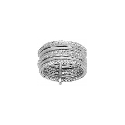 Bague en argent et oxyde de zirconium, taille 60