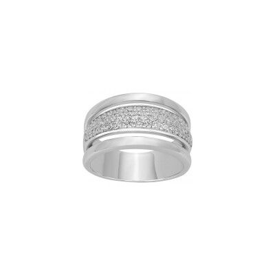 Bague en argent et oxyde de zirconium