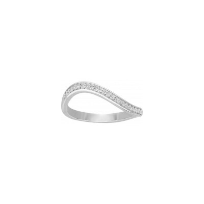 Bague en argent et oxyde de zirconium, taille 54