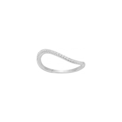 Bague en argent et oxyde de zirconium