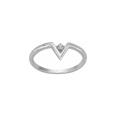 Bague en argent et oxyde de zirconium
