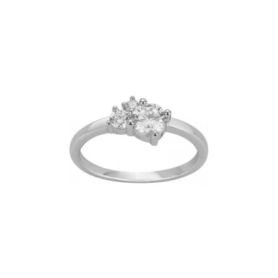 Bague en argent et oxyde de zirconium