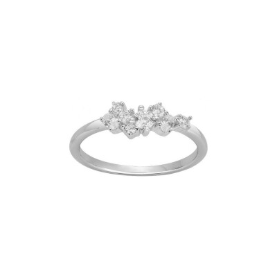 Bague en argent et oxyde de zirconium