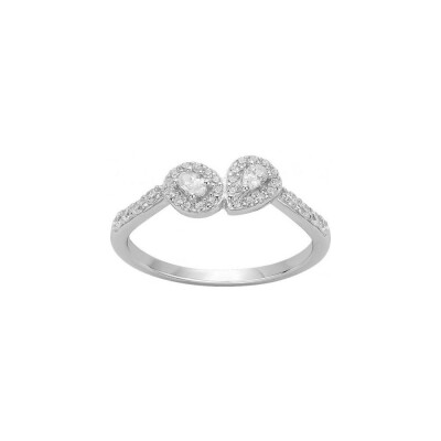 Bague en argent et oxyde de zirconium
