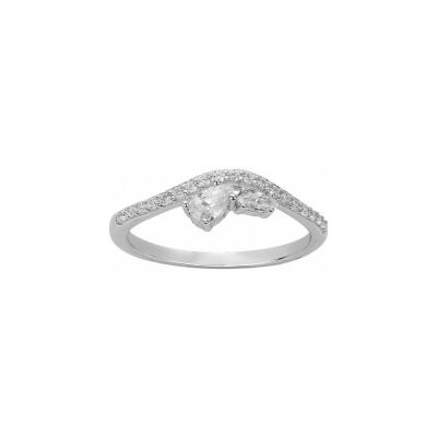 Bague en argent et oxyde de zirconium