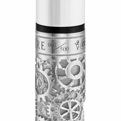Stylo Tournaire Bic Engrenages Blanc Serie Limitée N°70 en bronze palladié