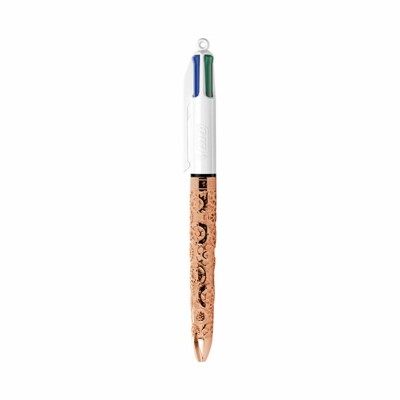 Stylo Tournaire Bic Engrenages Rose Serie Limitée N°70 en bronze plaqué or rose
