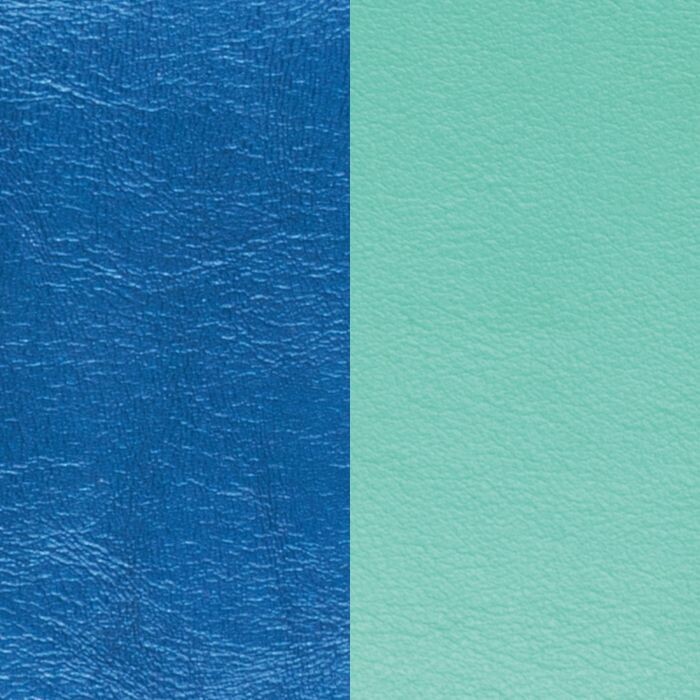 Cuir pour manchette Les Georgettes bleu sirène / vert d'eau, 40mm