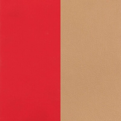 Cuir pour manchette Les Georgettes rouge soft / beige, 40mm