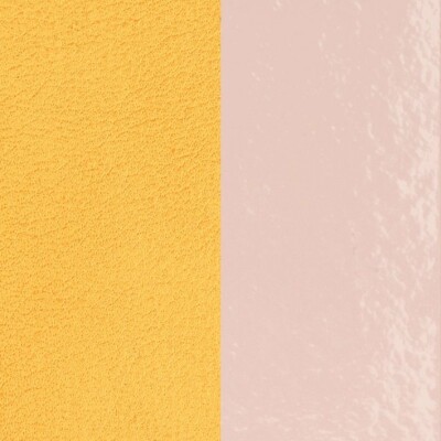 Cuir pour manchette Les Georgettes Rose Clair Vernis / Citron, 40mm