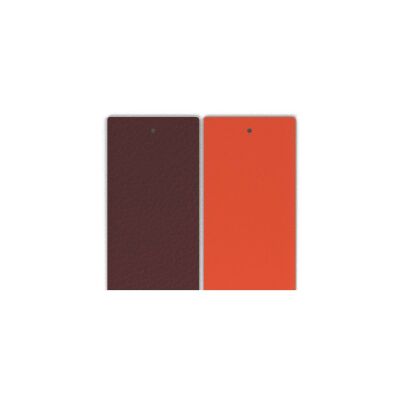 Cuir pour bracelet manchette Les Georgettes Prune / Orange Sanguine, 40mm