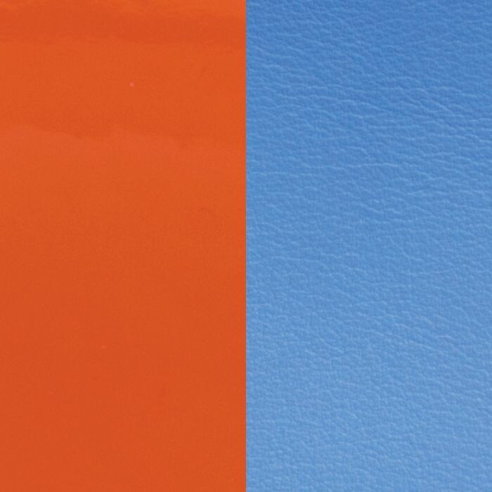 Cuir pour manchette Les Georgettes orange vernis / bleuet, 14mm