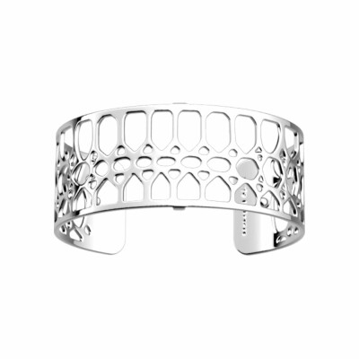  Bracelet manchette Les Georgettes Les Essentielles Crocodile argenté, 25mm 