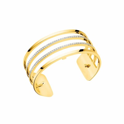  Bracelet manchette Les Georgettes Les Précieuses Parallèles doré, 25mm 