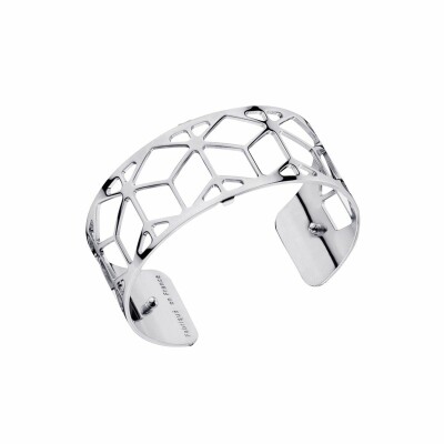  Bracelet manchette Les Georgettes Les Essentielles Résille argenté, 25mm 