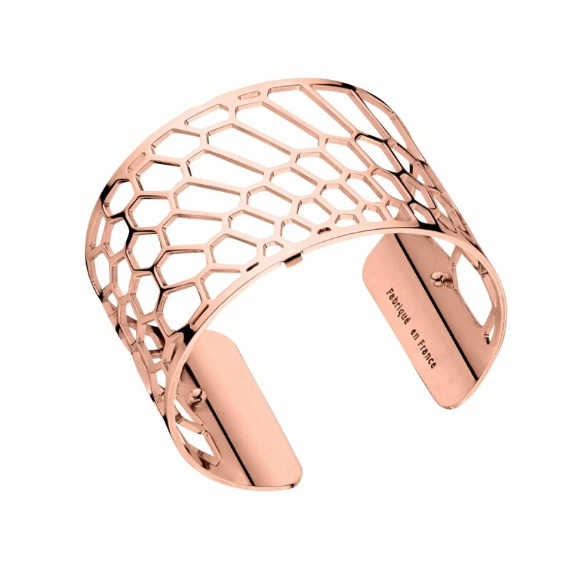  Bracelet manchette Les Georgettes Les Essentielles Nid d'abeille doré rose, 40mm 