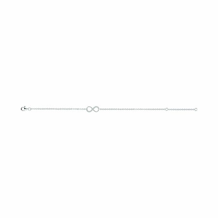 Bracelet souple mono-motif en argent et oxydes de zirconium