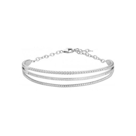 Bracelet en argent et oxyde de zirconium