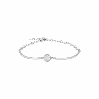 Bracelet en argent et oxydes de zirconium