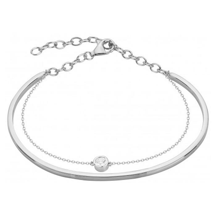 Bracelet en argent et oxyde de zirconium