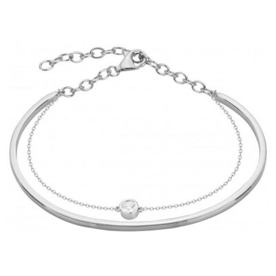 Bracelet en argent et oxyde de zirconium