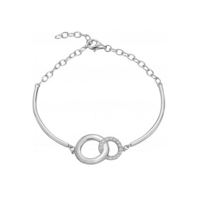 Bracelet en argent et oxyde de zirconium