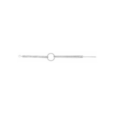 Bracelet en argent et oxyde de zirconium