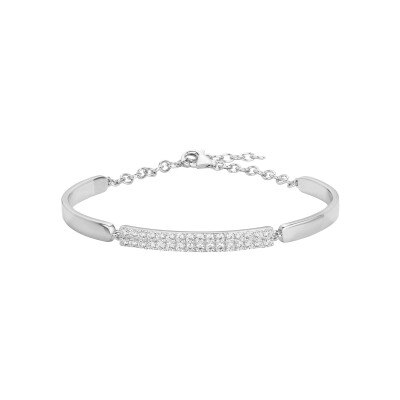 Bracelet en argent et oxydes de zirconium