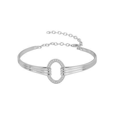 Bracelet en argent et oxydes de zirconium