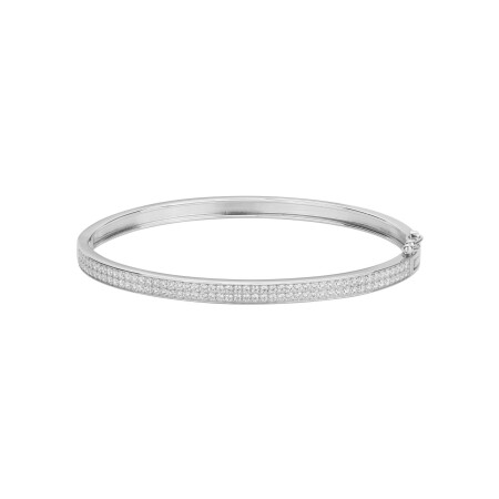 Bracelet en argent et oxydes de zirconium