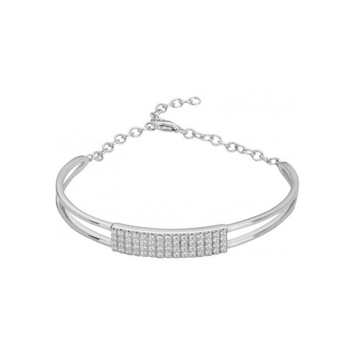 Bracelet en argent et oxydes de zirconium