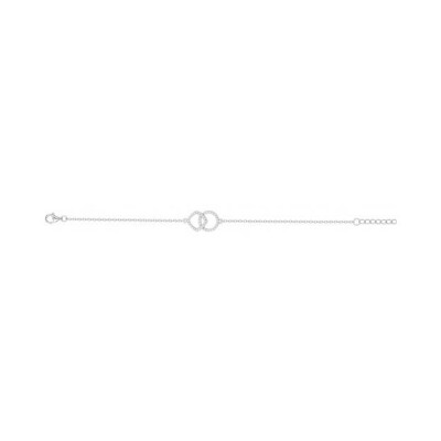 Bracelet en argent et oxydes de zirconium