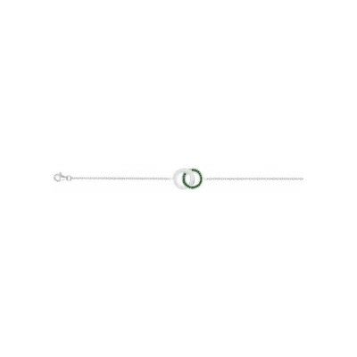 Bracelet en argent et oxydes de zirconium