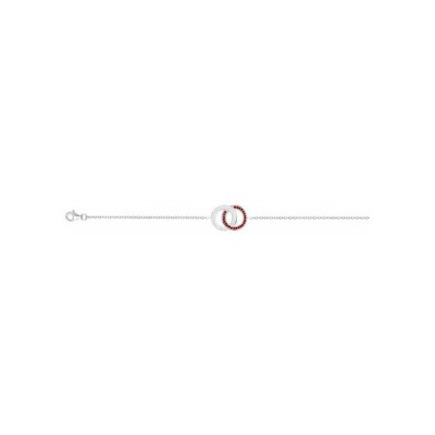 Bracelet en argent et oxydes de zirconium