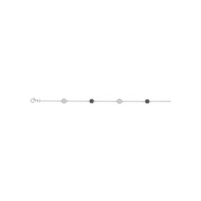 Bracelet en argent et oxydes de zirconium