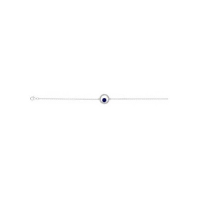 Bracelet en argent et oxydes de zirconium