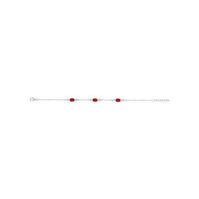 Bracelet en argent et oxydes de zirconium