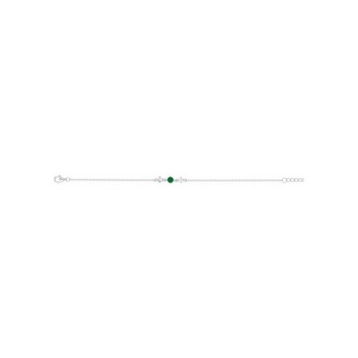 Bracelet en argent et oxydes de zirconium