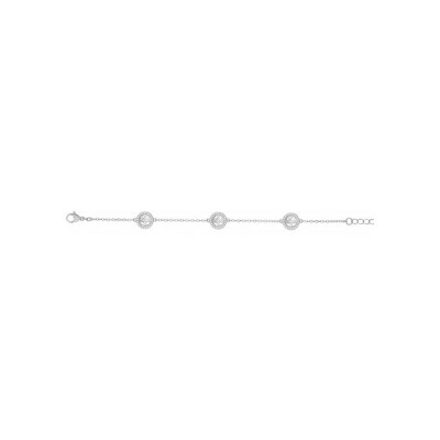 Bracelet en argent et oxydes de zirconium