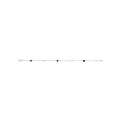 Bracelet en argent et oxydes de zirconium