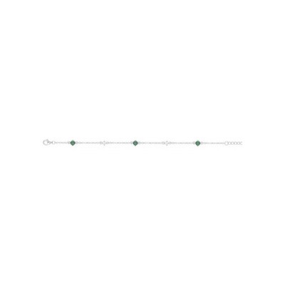 Bracelet en argent et oxydes de zirconium