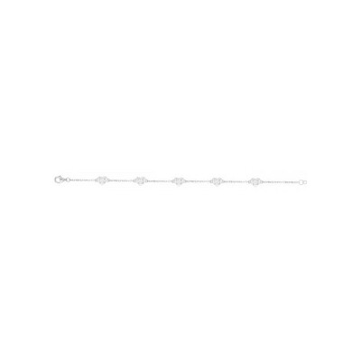 Bracelet en argent et oxydes de zirconium