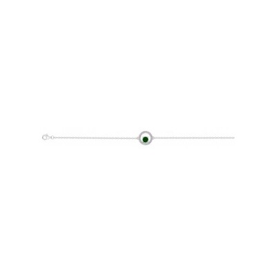 Bracelet en argent et oxydes de zirconium